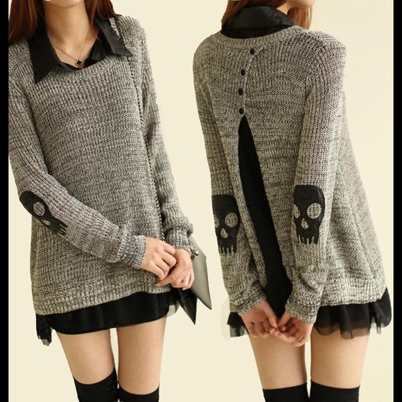 Sweaters - Darling skull sweater 2 piece set