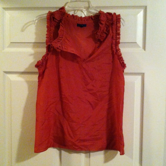 Deep pink ruffle tank top