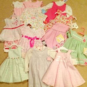 📌SOLD- 12 piece LOT of baby toddler girl dresses