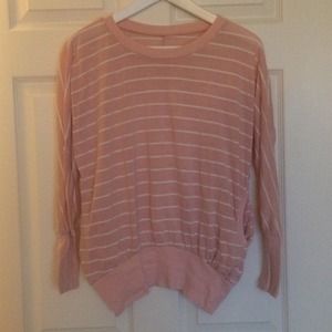 Pink Striped Long Sleeve Top