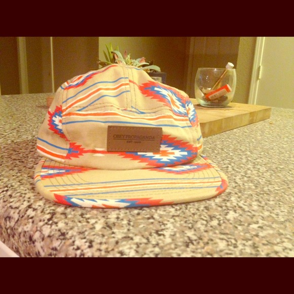 OBEY tribal print hat