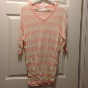 Pink White Striped Dress