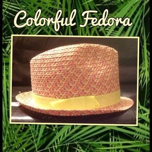 Colorful Straw Fedora