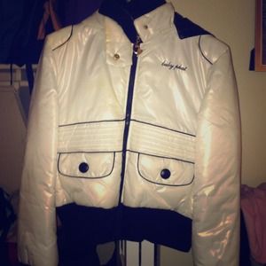 White baby phat coat