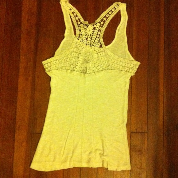❌Traded❌ Knit lace racer back tank - Picture 2 of 4