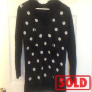 Back Polka Dot Sweater Dress
