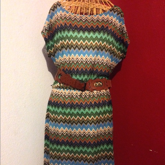 AB Studio Dresses & Skirts - ***SOLD*** Shades of Brown Chevron Dress