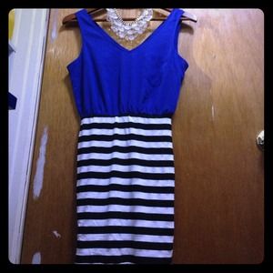 Blue w/ stripes dress