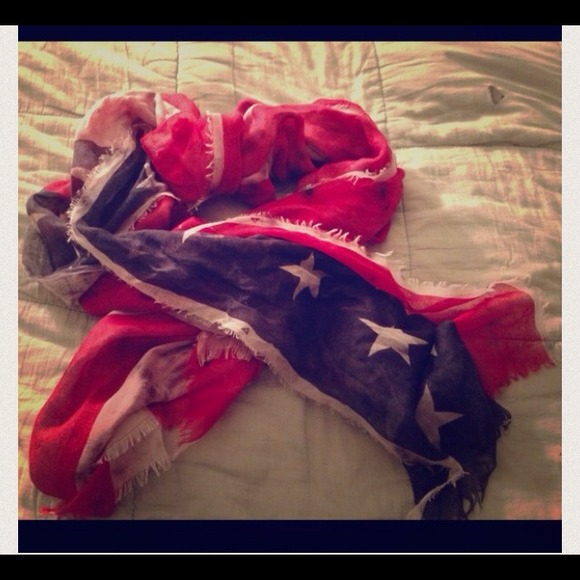 Free People American flag scarf