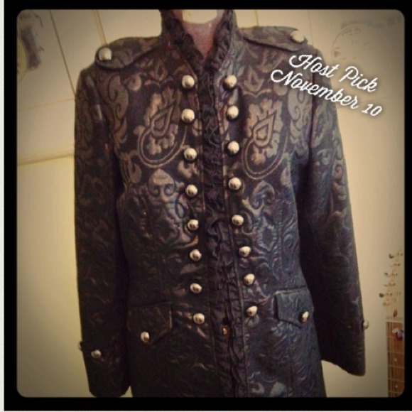Embroidered Military Style Jacket
