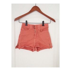 High Waist Side Zipper Short