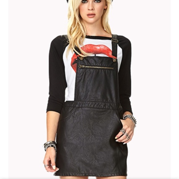 Leather overall dress!