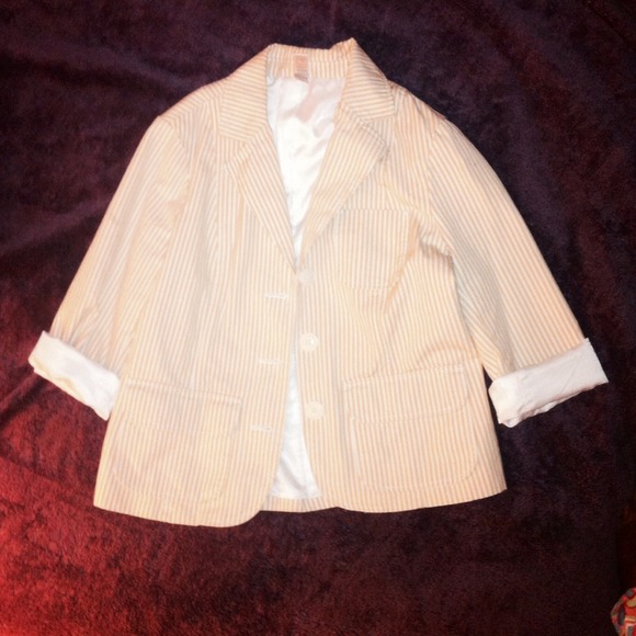 Yellow and White Stripped Blazer
