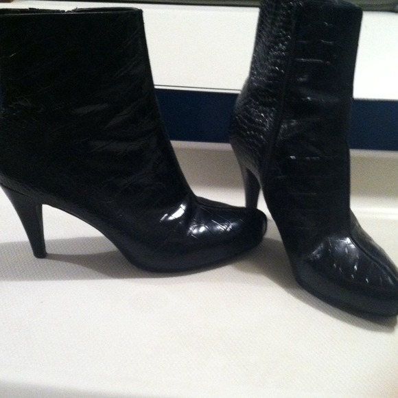 Audrey Brooke boots- faux croc