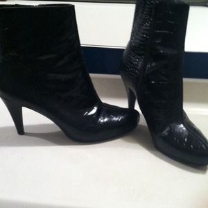 Audrey Brooke boots- faux croc