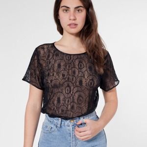 American Apparel lace black top