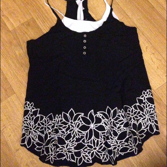 Flowy Flower racer back top