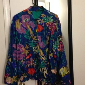 Vintage 100% silk jacket