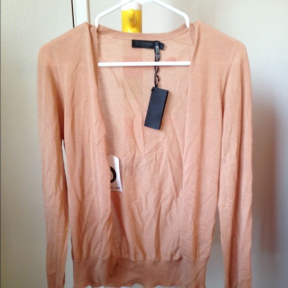 NWT Calvin Klein Cashmere Silk Blend Cardigan XL