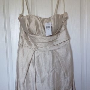 Champagne Strapless Cocktail Dress