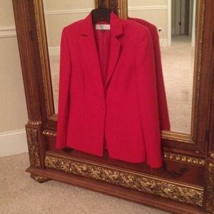 Red 3 PC Tahari Suit. Worn Once. Size 6