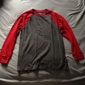 Boys Old Navy gray and red long sleeve