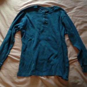 Boys long sleeve teal color shirt