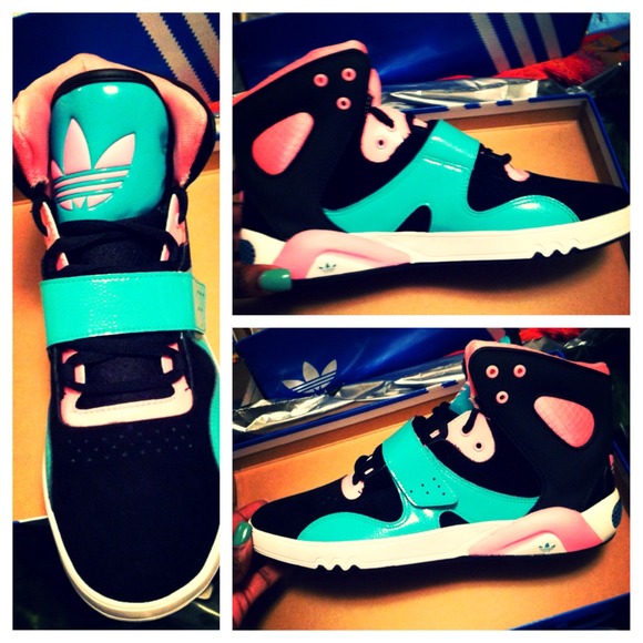 Pink Mint-Green & Black Adidas. *Gently worn*