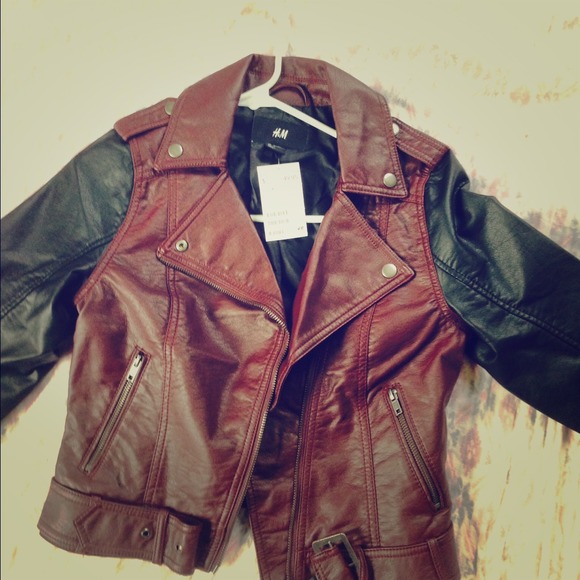 SOLD!!!  Two tone leather jacket