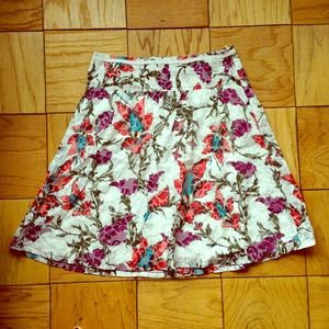 REDUCED! Floral burnout patterned side-zip skirt
