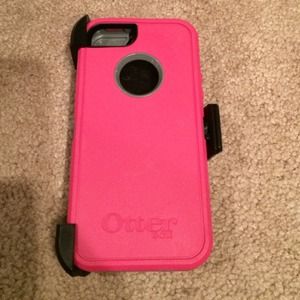 (Brand new) iPhone 5 pink & gray otter box case