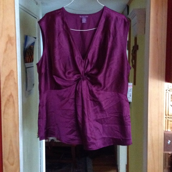 Deep purple satin like dress shell
