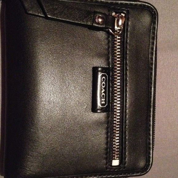 Authentic Black leather coach wallet