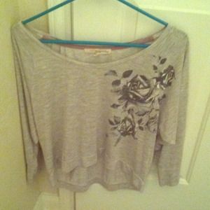 Grey, cropped, long sleeves
