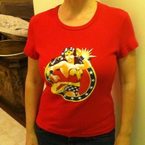 Red Wonder Woman t-shirt