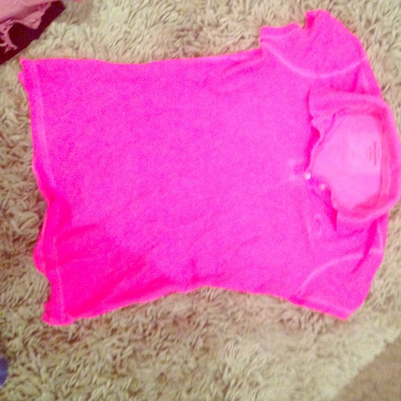 Bright pink Abercrombie & Fitch women's polo