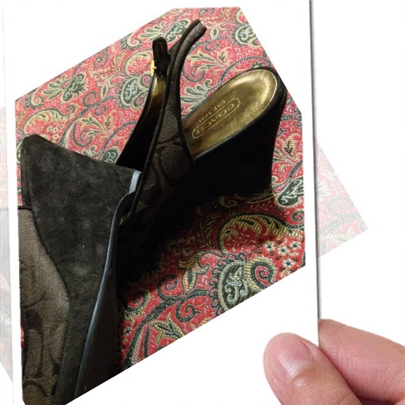 ✳️✴️ COACH BROWN WEDGES✳️✴️ 💯 AUTH.✳️ from 50 - Picture 2 of 3