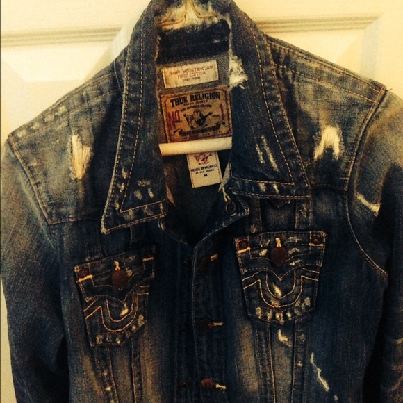 True religion distress jean jacket