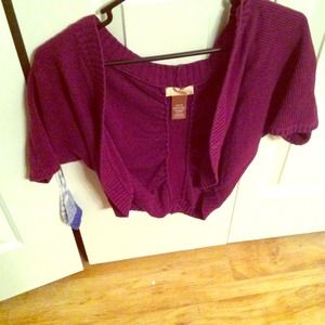 Purple cover up sweater