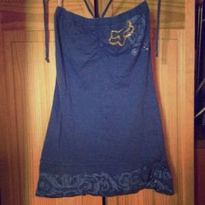 FOX awesome tie around neck tank/tube top