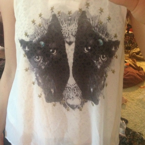 H&M Tops - On Hold! Sheer cat tank