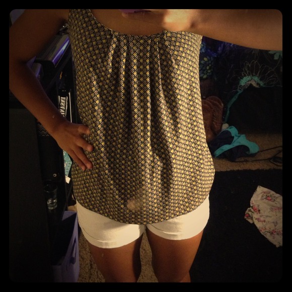 Brown and yellow silk tank !