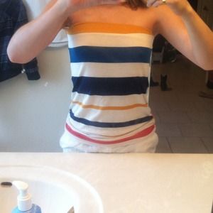 Striped tube top