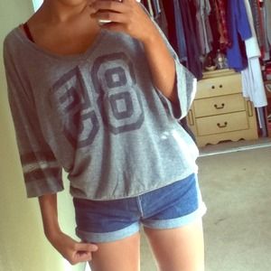 Forever 21 grey Oversized number tee