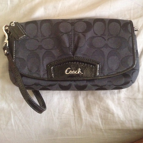 Coach black Wristlet