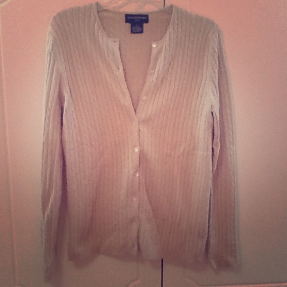 Cashmere silk blend beige cardigan