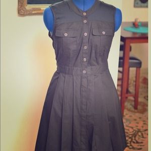 **SALE** Pleated Black Dress with Pockets
