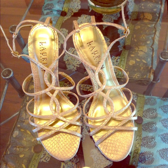 Ralph Lauren Gold heels