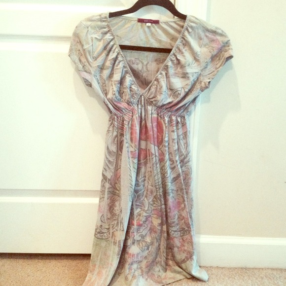 Grey Ed Hardy inspired dress