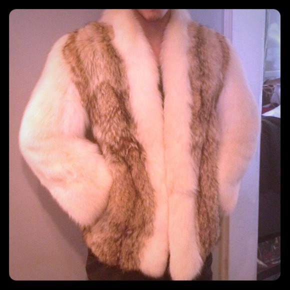Real Rabbit and Fox Fur Coat